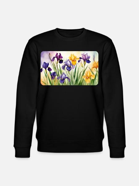 Iris Romantiques - Aquarelles - Sweat bio CHANGER Stanley/Stella Unisexe - noir