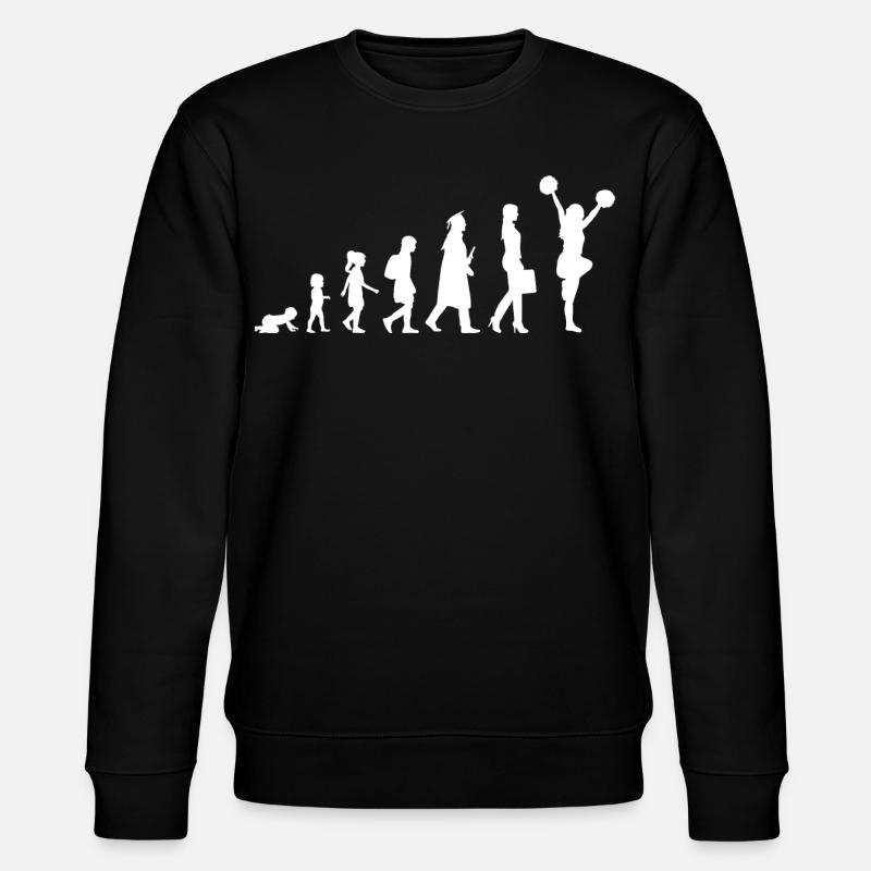 Evolution Of A Cheerleader - Stanley/Stella Unisex Bio-Sweatshirt CHANGER  - Schwarz