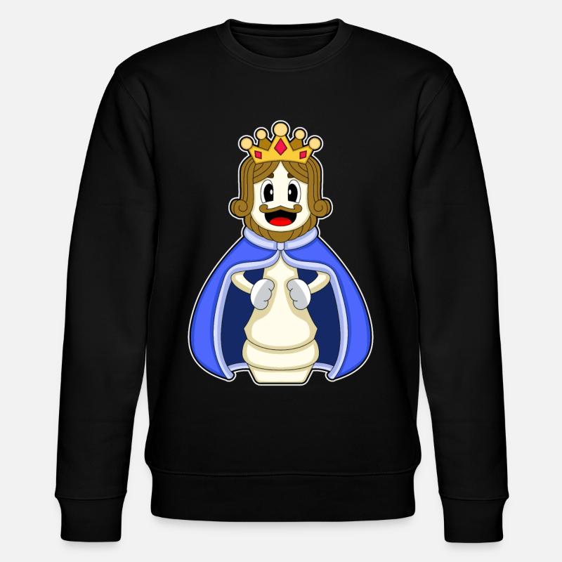 Schachfigur König Schach - Stanley/Stella Unisex Bio-Sweatshirt CHANGER - Schwarz