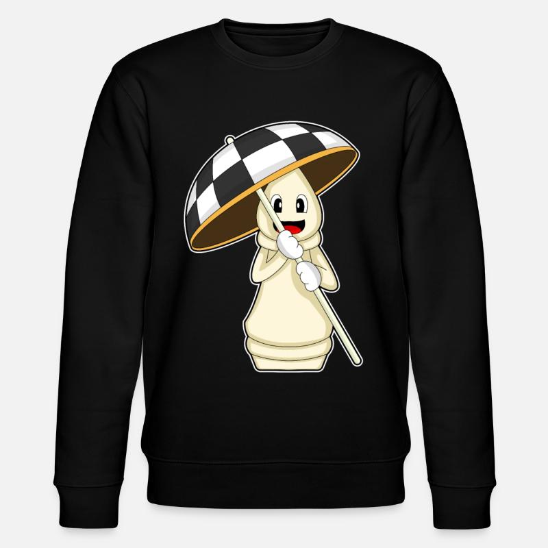 Schachfigur Turm Schach - Stanley/Stella Unisex Bio-Sweatshirt CHANGER  - Schwarz