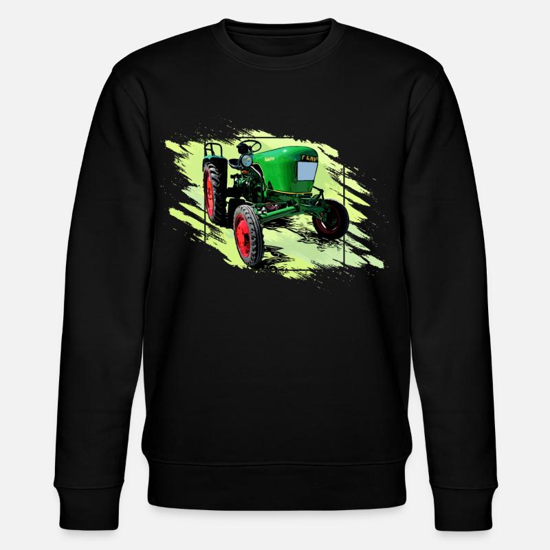 Dieselross F12 Oldtimer Traktor - Stanley/Stella Unisex Bio-Sweatshirt CHANGER  - Schwarz