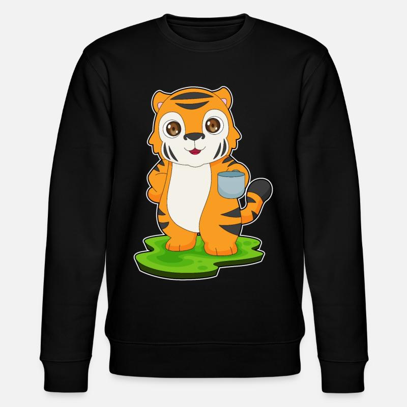 Tiger Kaffee Tasse - Stanley/Stella Unisex Bio-Sweatshirt CHANGER - Schwarz