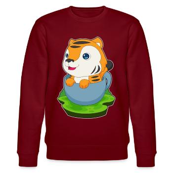 Mug Tigre - Sweat bio CHANGER Stanley/Stella Unisexe - bordeaux - Devant - Nik (191cm) & Marisol (170cm)