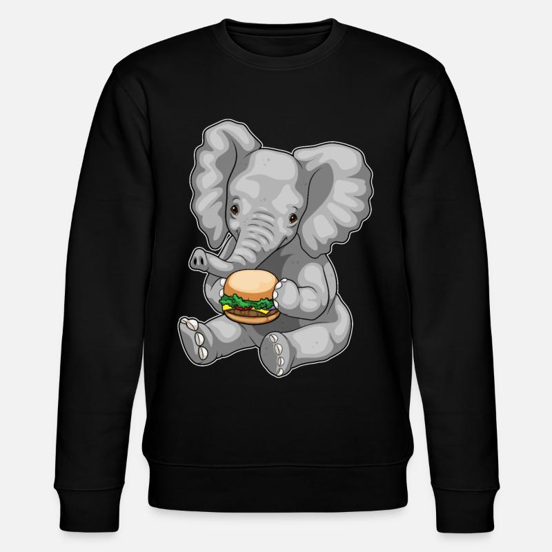 Cheeseburger éléphant - Sweat bio CHANGER Stanley/Stella Unisexe - noir