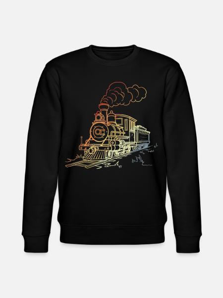 Railway Line Art - Stanley/Stella CHANGER Unisex Organic Sweatshirt - black