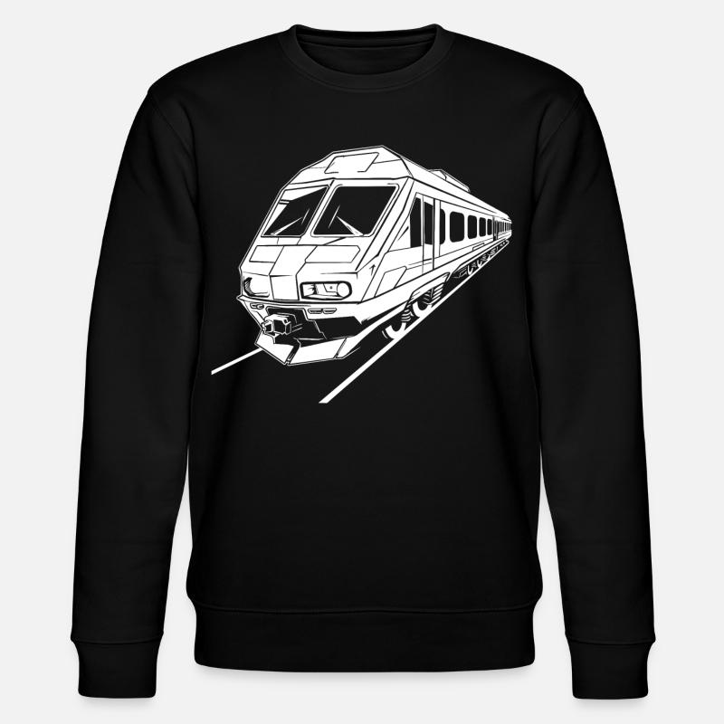 Dessin de train - Sweat bio CHANGER Stanley/Stella Unisexe - noir