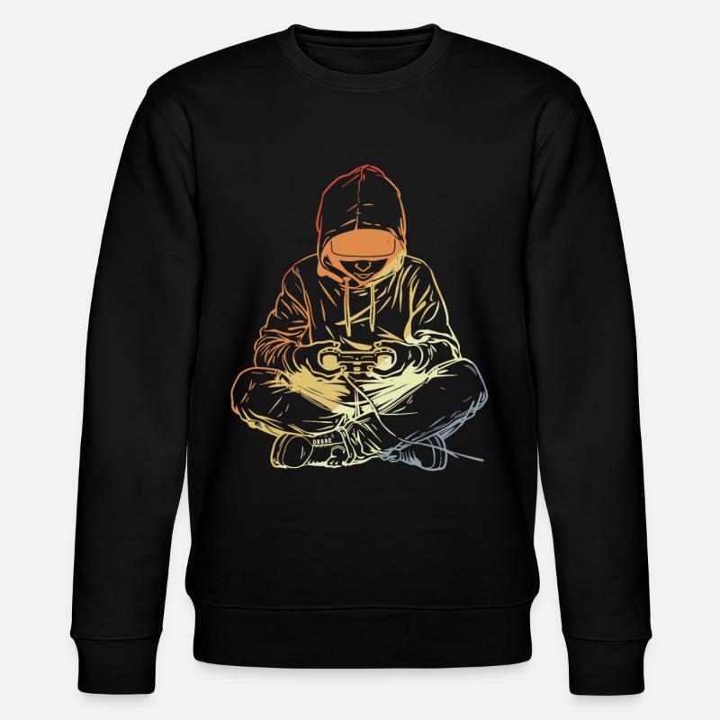 Gamer dessinant un look rétro - Sweat bio CHANGER Stanley/Stella Unisexe - noir