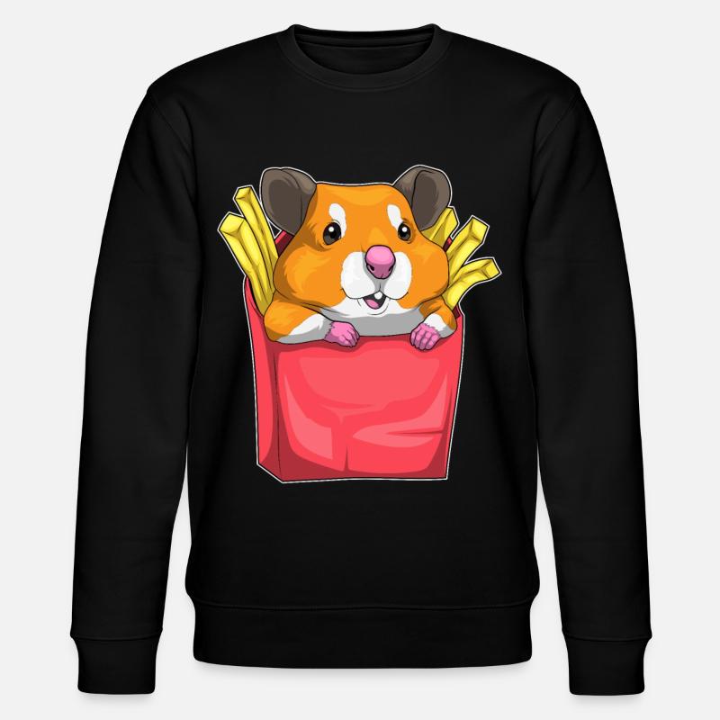 Hamster Pommes frites - Stanley/Stella Unisex Bio-Sweatshirt CHANGER  - Schwarz
