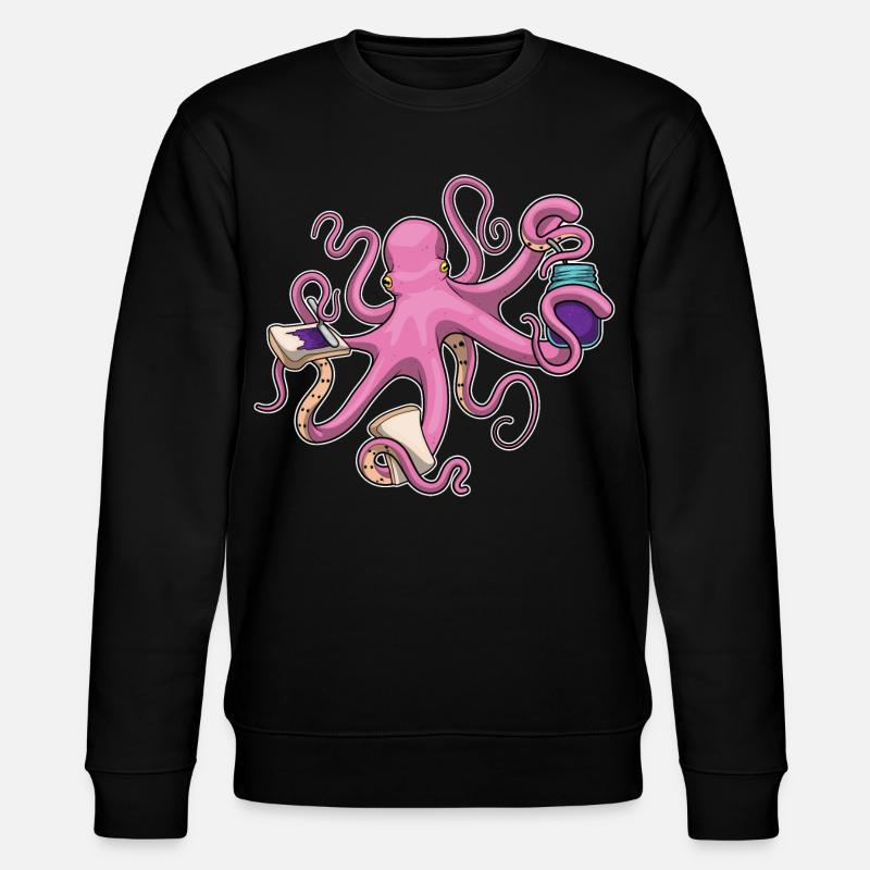 Sandwich au poulpe - Sweat bio CHANGER Stanley/Stella Unisexe - noir