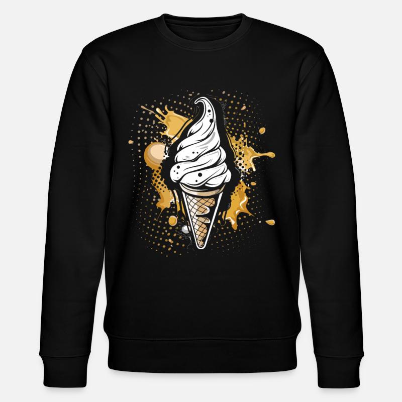 Eiswaffel Farbklecks - Stanley/Stella Unisex Bio-Sweatshirt CHANGER  - Schwarz