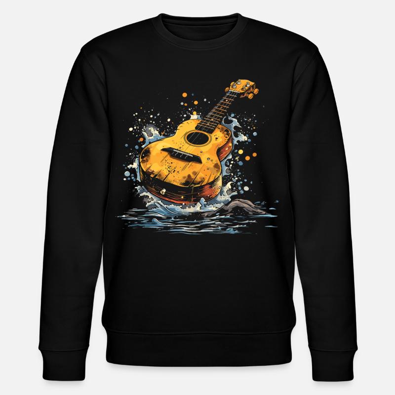 Illustration de ukulélé - Sweat bio CHANGER Stanley/Stella Unisexe - noir