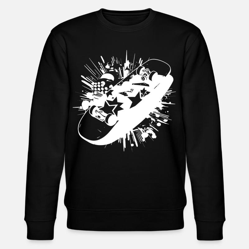 Skateboard Paint Blobs - Stanley/Stella CHANGER Unisex Organic Sweatshirt - black