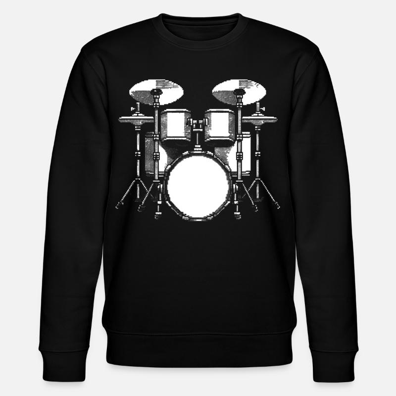 Drums Graphics - Stanley/Stella CHANGER Unisex Organic Sweatshirt - black