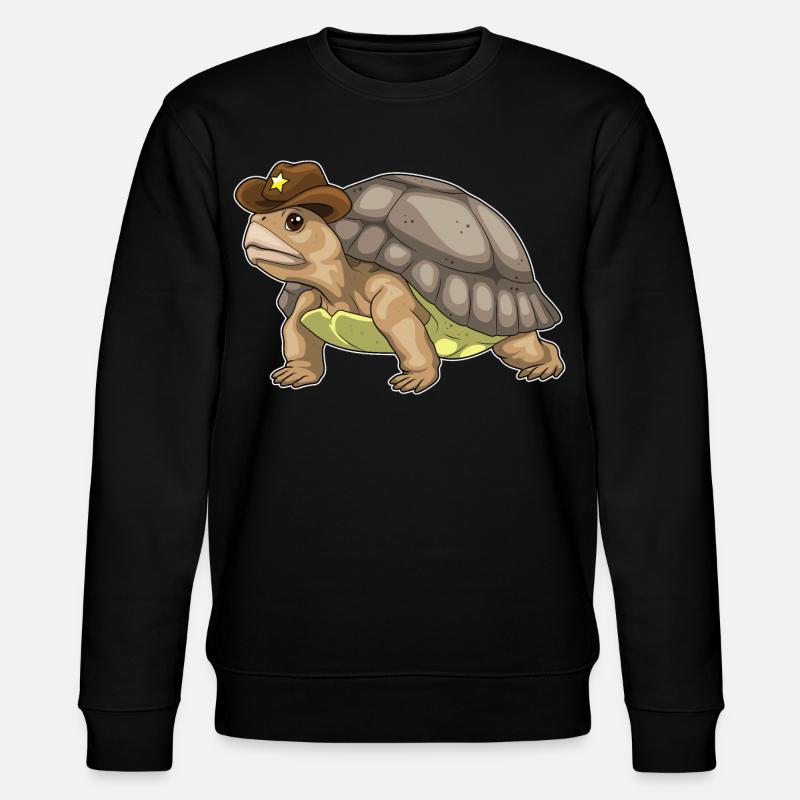 Turtle Sheriff Sheriff's Hat - Stanley/Stella CHANGER Unisex Organic Sweatshirt - black