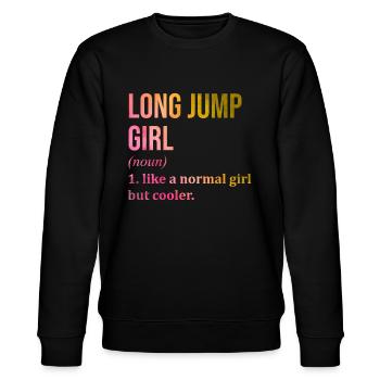 saut en longueur - Sweat bio CHANGER Stanley/Stella Unisexe - noir - Devant - Nik (191cm) & Marisol (170cm)
