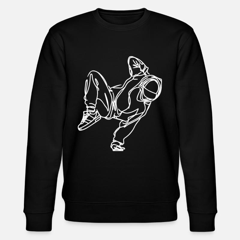 Breakdancer Drawing - Stanley/Stella CHANGER Unisex Organic Sweatshirt - black