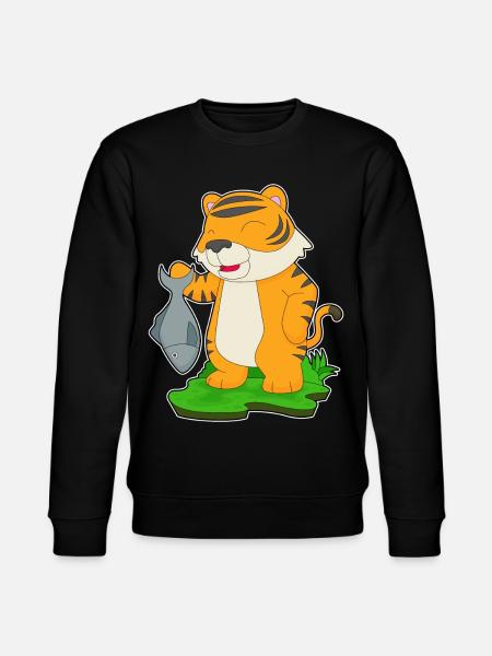 Tiger Angler Fish Fishing - Stanley/Stella CHANGER Unisex Organic Sweatshirt - black