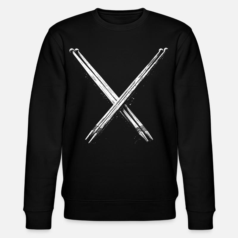 Drumsticks Zeichnung - Stanley/Stella Unisex Bio-Sweatshirt CHANGER  - Schwarz