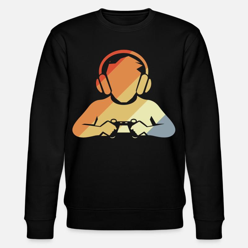 Gamer Retro Look - Stanley/Stella Unisex Bio-Sweatshirt CHANGER  - Schwarz