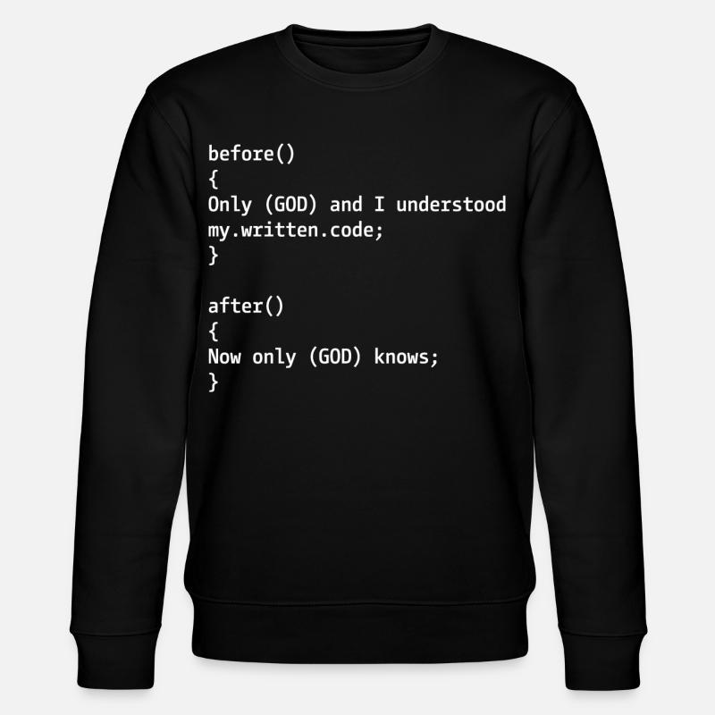 Programmer Joke - Stanley/Stella CHANGER Unisex Organic Sweatshirt - black