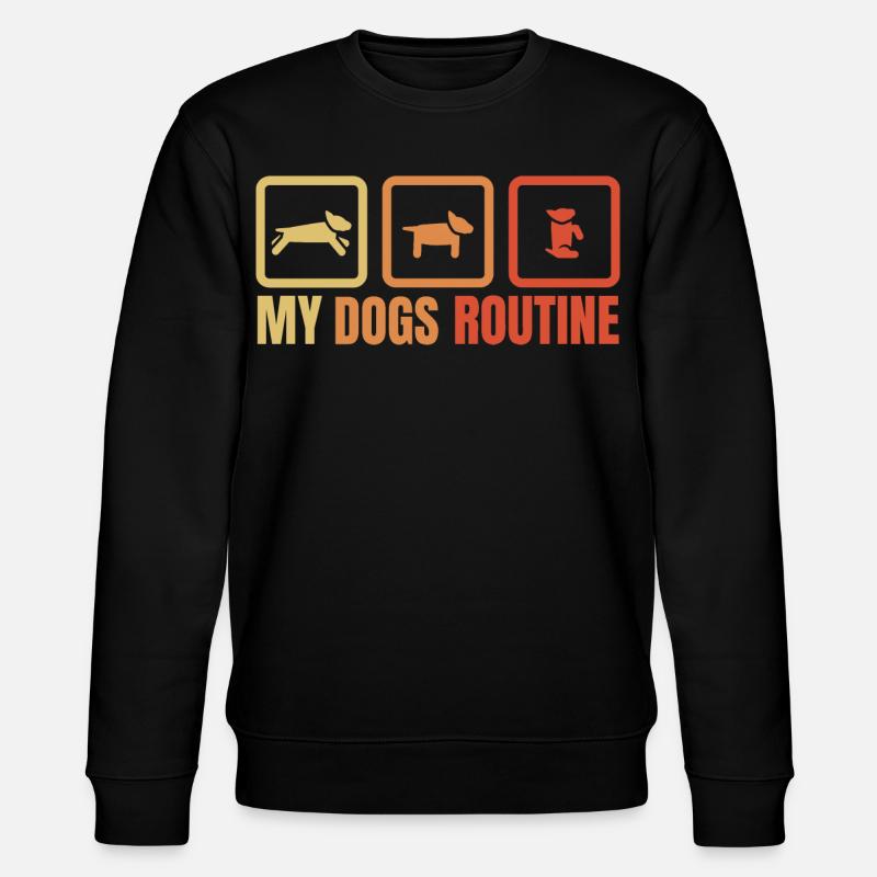 Die Routine meines Hundes - Stanley/Stella Unisex Bio-Sweatshirt CHANGER - Schwarz