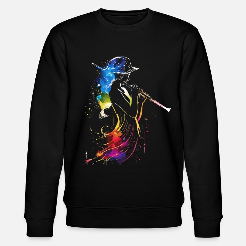 Joueur de flûte Retrowave - Sweat bio CHANGER Stanley/Stella Unisexe - noir