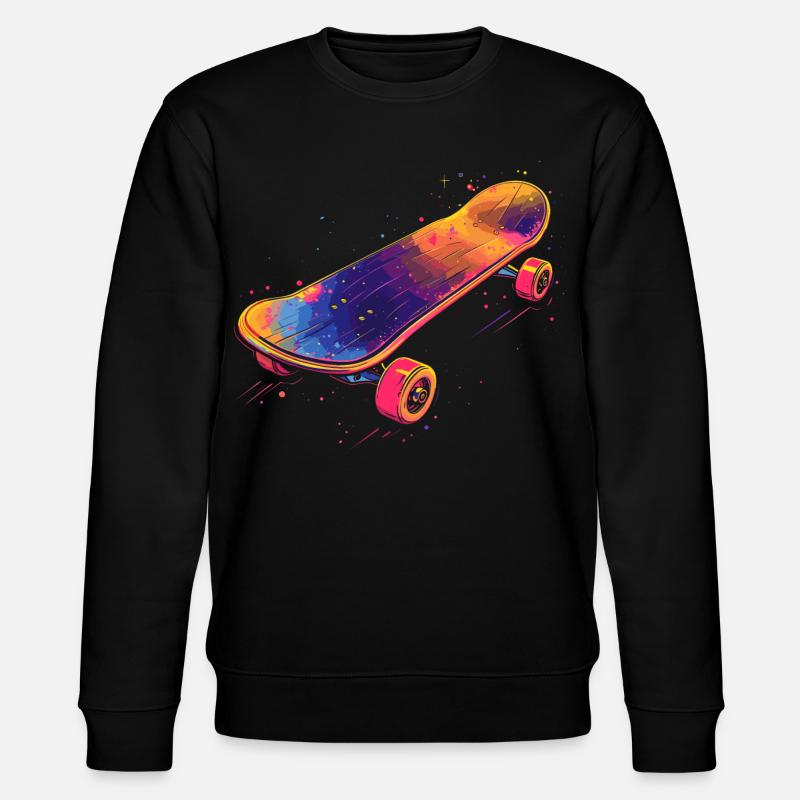 Skateboard Illustration - Stanley/Stella Unisex Bio-Sweatshirt CHANGER  - Schwarz