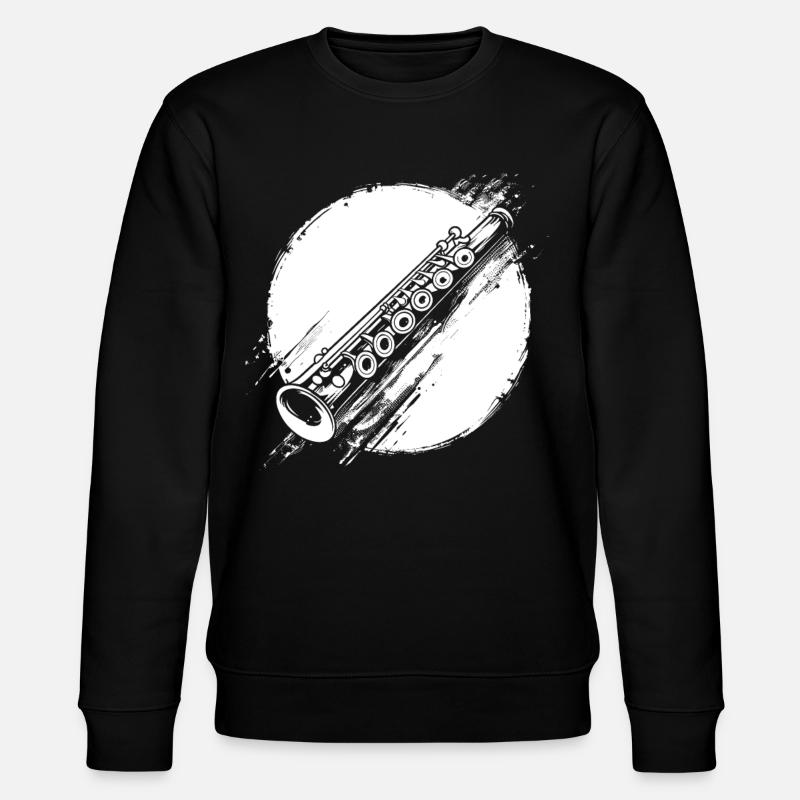 Flûte graphique - Sweat bio CHANGER Stanley/Stella Unisexe - noir