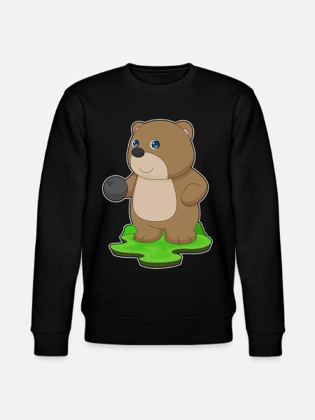 Bear Bowling Bowling Ball - Stanley/Stella CHANGER Unisex Organic Sweatshirt - black