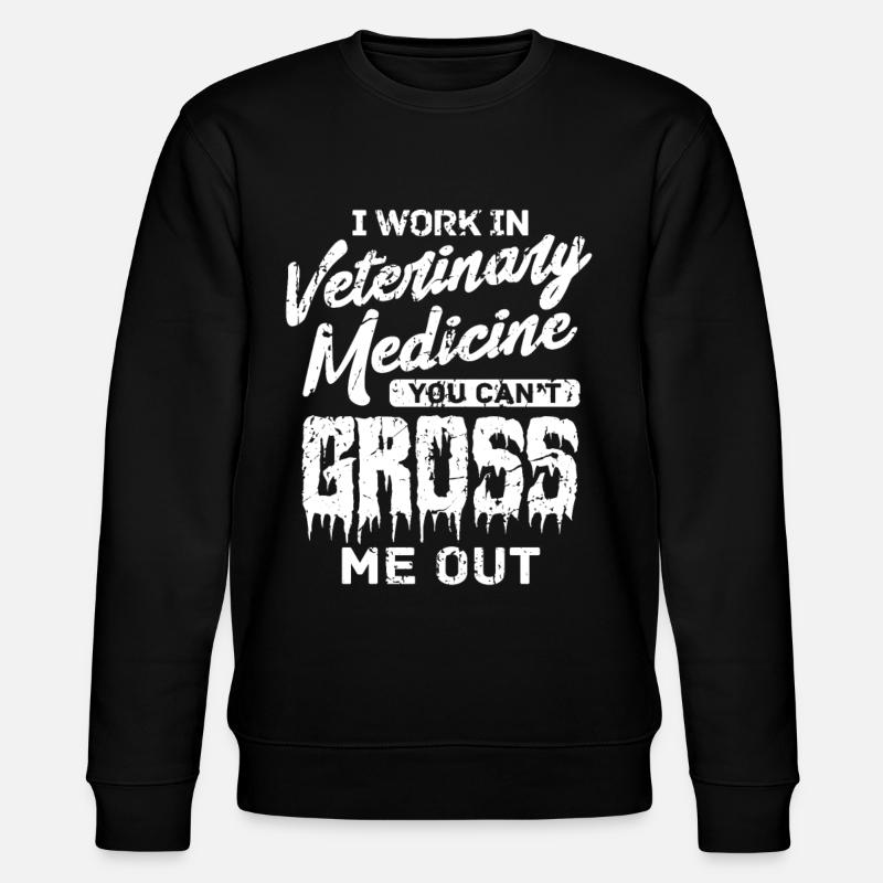Ich arbeite in der Veterinärmedizin - Stanley/Stella Unisex Bio-Sweatshirt CHANGER  - Schwarz