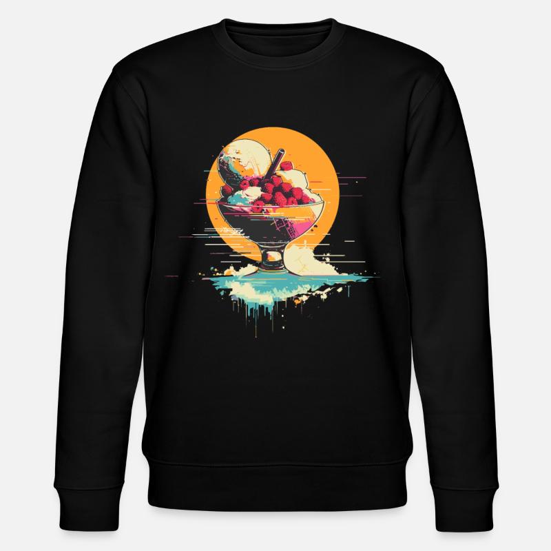 Eiscreme im Becher - Stanley/Stella Unisex Bio-Sweatshirt CHANGER  - Schwarz