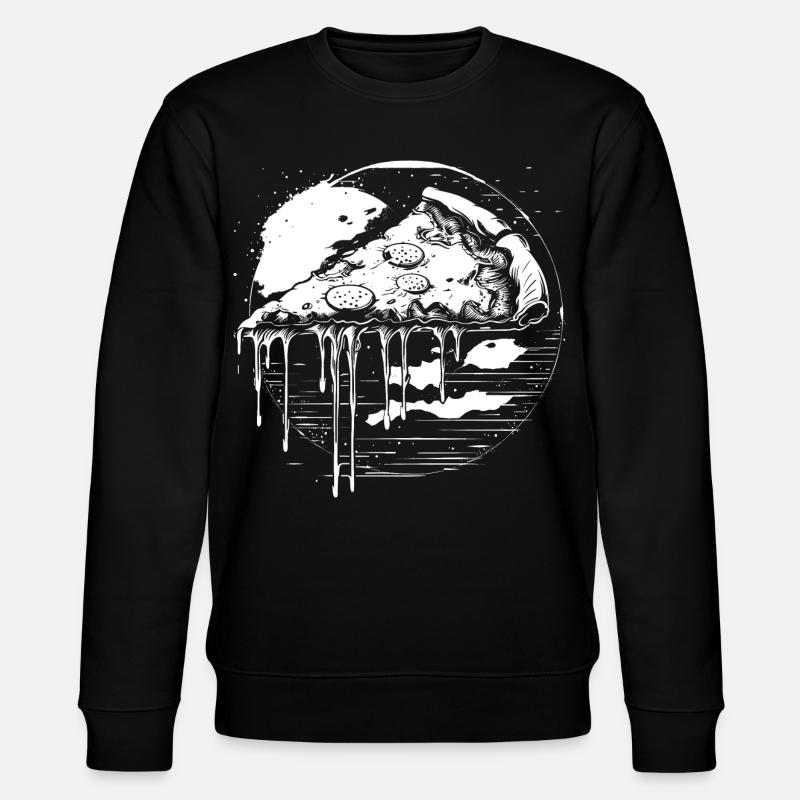 Pizza Grafik - Stanley/Stella Unisex Bio-Sweatshirt CHANGER  - Schwarz