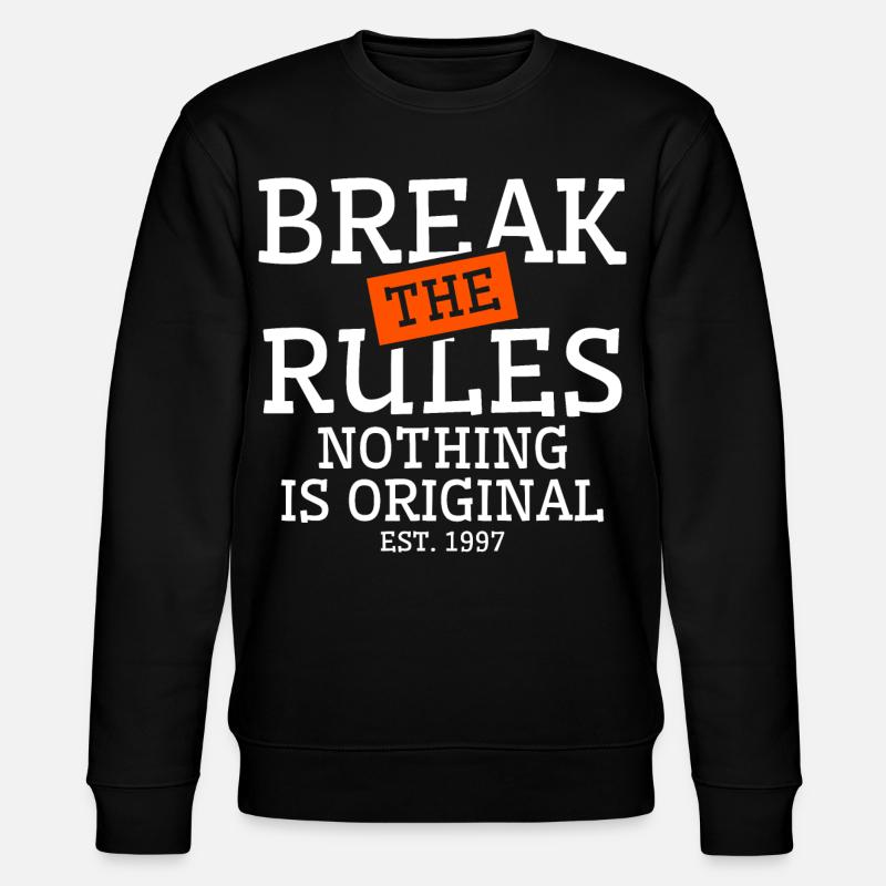 break rules original - Stanley/Stella CHANGER Unisex Organic Sweatshirt - black