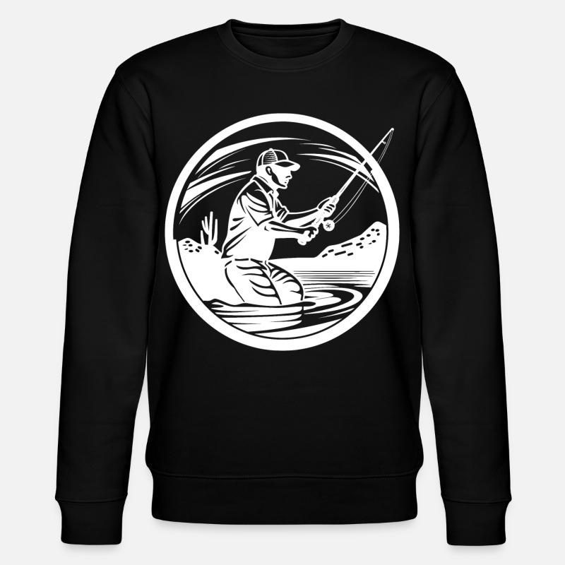 Dessin de pêche - Sweat bio CHANGER Stanley/Stella Unisexe - noir