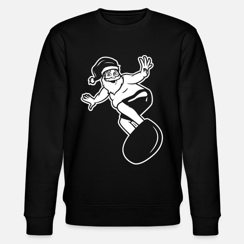 Père Noël surfeur - Sweat bio CHANGER Stanley/Stella Unisexe - noir