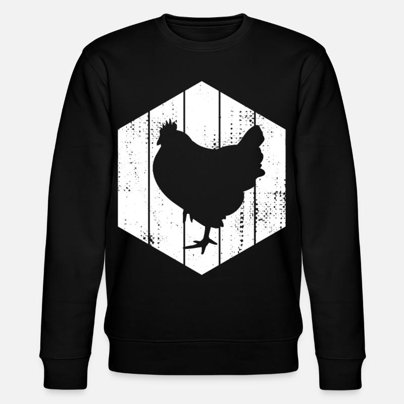 Dessin de poule - Sweat bio CHANGER Stanley/Stella Unisexe - noir