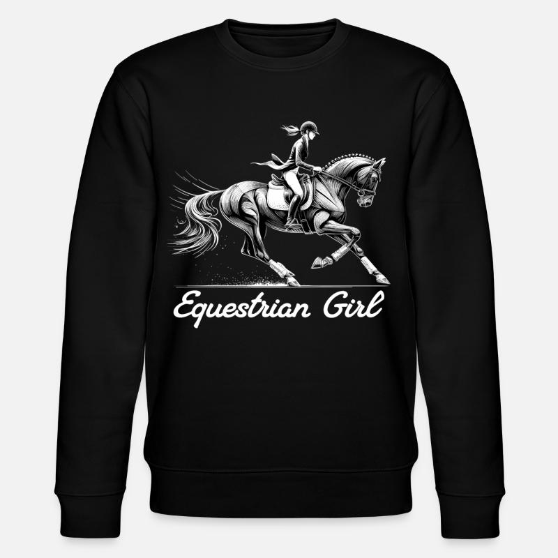 Reiterin Pferd Mädchen Pferdemädchen Geschenk - Stanley/Stella Unisex Bio-Sweatshirt CHANGER  - Schwarz