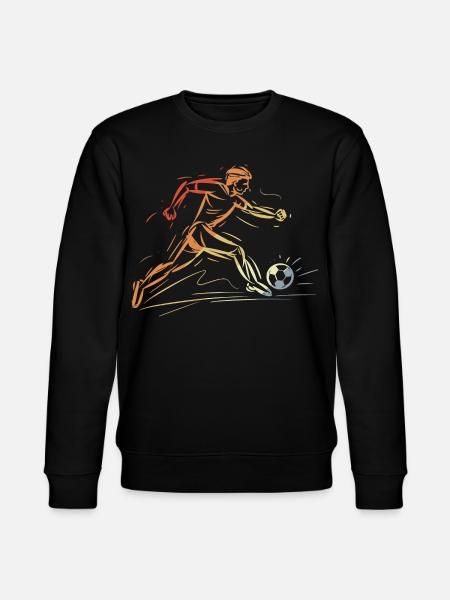 Soccer Player Drawing Retro - Stanley/Stella CHANGER Unisex Organic Sweatshirt - black