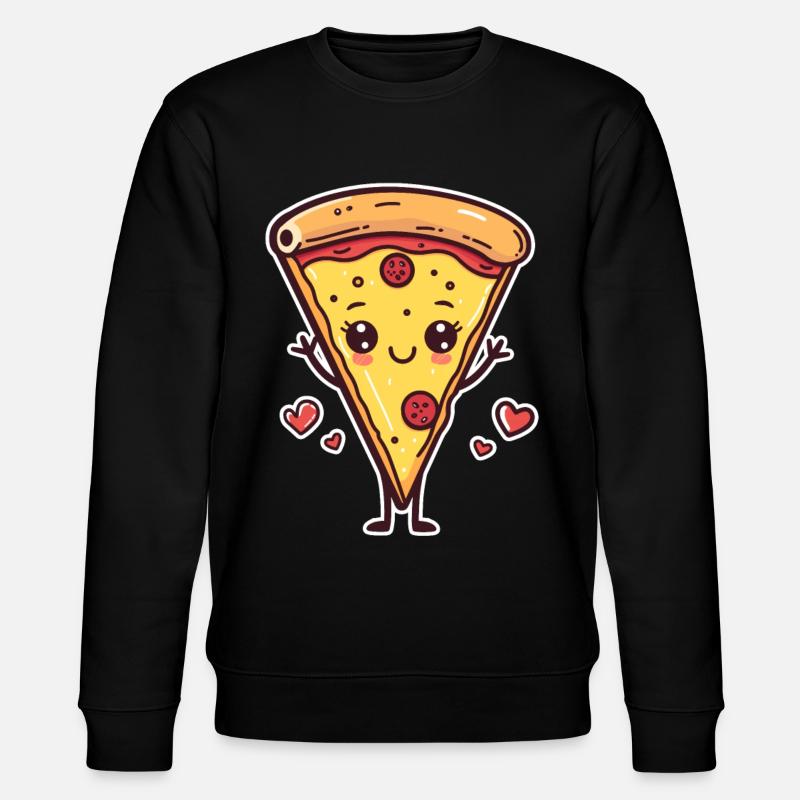 Pizza Cartoon Look - Stanley/Stella Unisex Bio-Sweatshirt CHANGER - Schwarz