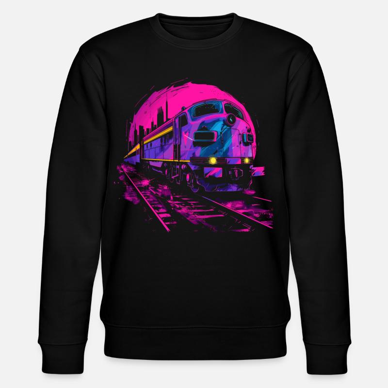 Chemin de fer Retrowave - Sweat bio CHANGER Stanley/Stella Unisexe - noir