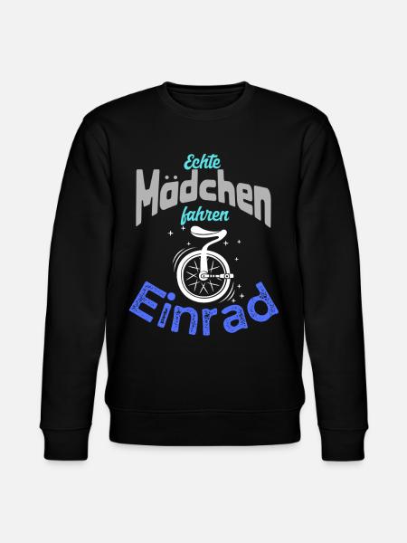 Echte Mädchen fahren Einrad - Stanley/Stella Unisex Bio-Sweatshirt CHANGER - Schwarz