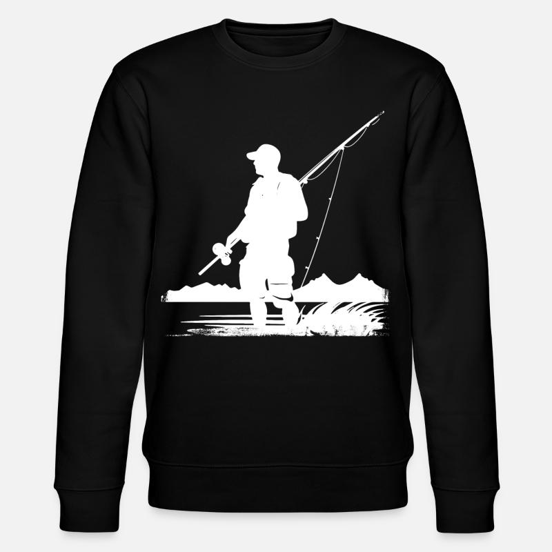 Dessin de pêche - Sweat bio CHANGER Stanley/Stella Unisexe - noir