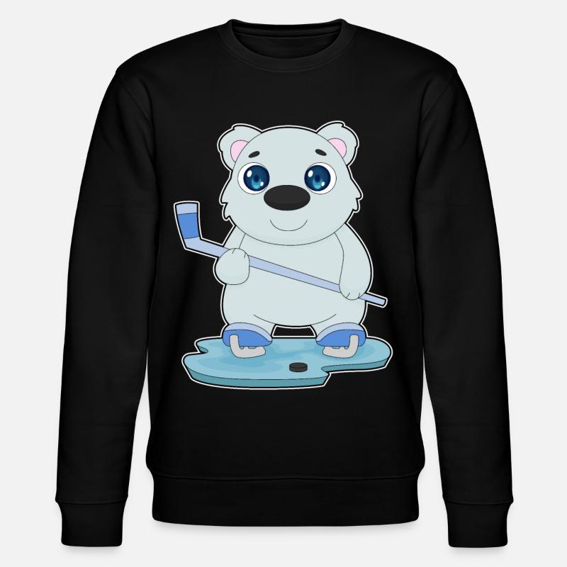 Eisbär Eishockey Eishockeyschläger - Stanley/Stella Unisex Bio-Sweatshirt CHANGER  - Schwarz