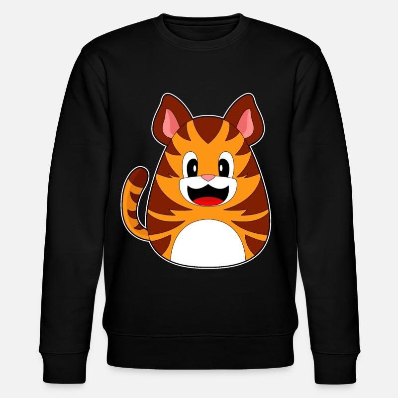 Tiger Ostern Osterei - Stanley/Stella Unisex Bio-Sweatshirt CHANGER  - Schwarz