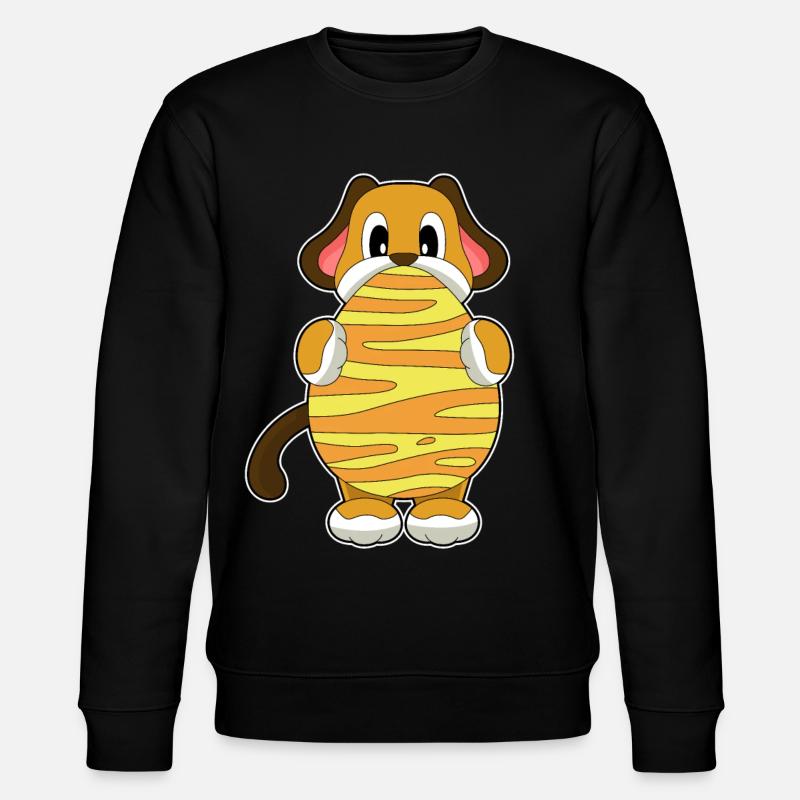 Hund Ostern Osterei - Stanley/Stella Unisex Bio-Sweatshirt CHANGER  - Schwarz