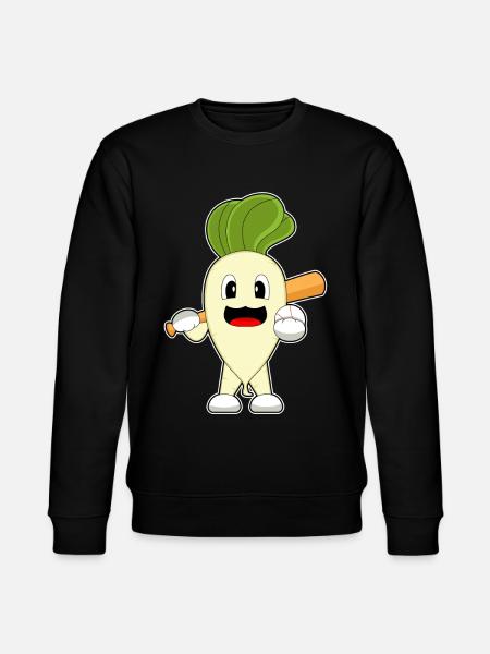 Radish Baseball Baseball Bat - Stanley/Stella CHANGER Unisex Organic Sweatshirt - black
