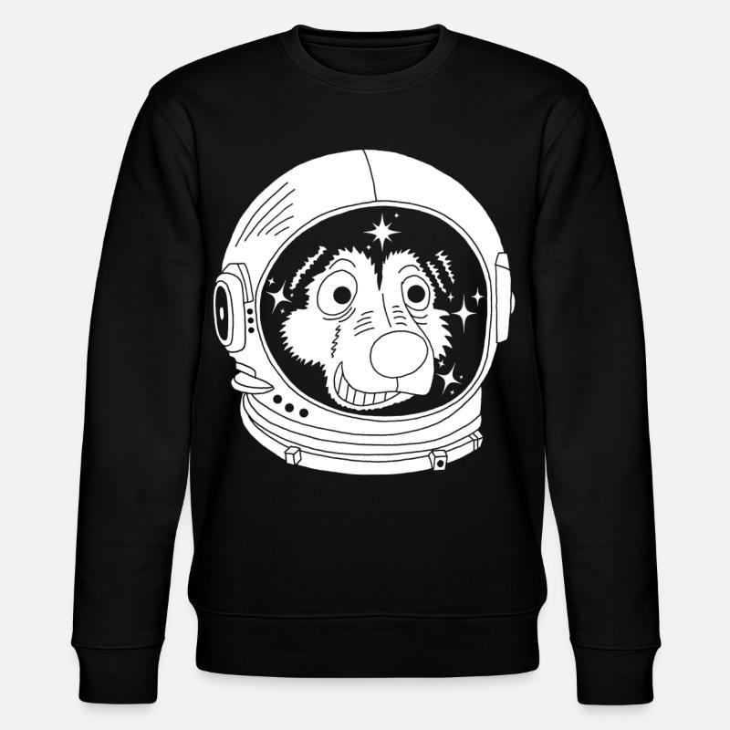 Astronaut Hund - Stanley/Stella Unisex Bio-Sweatshirt CHANGER  - Schwarz