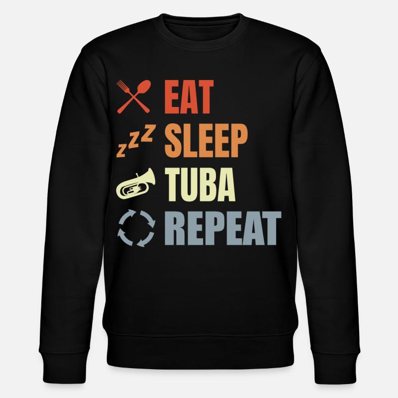 Manger Dormir Tuba Répéter - Sweat bio CHANGER Stanley/Stella Unisexe - noir
