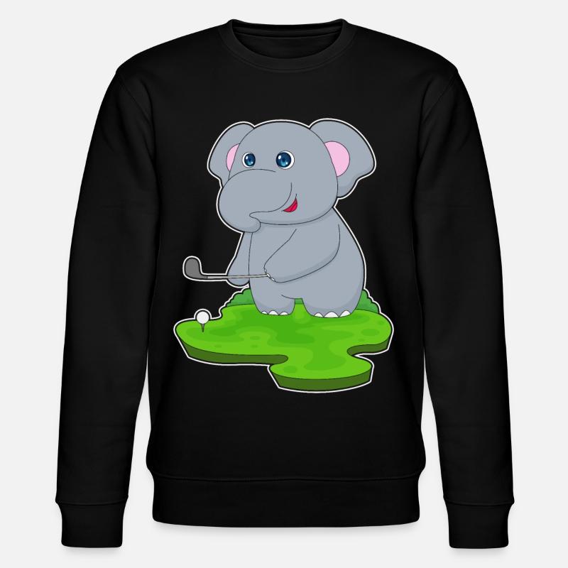 Elefant Golf Golfschläger - Stanley/Stella Unisex Bio-Sweatshirt CHANGER  - Schwarz