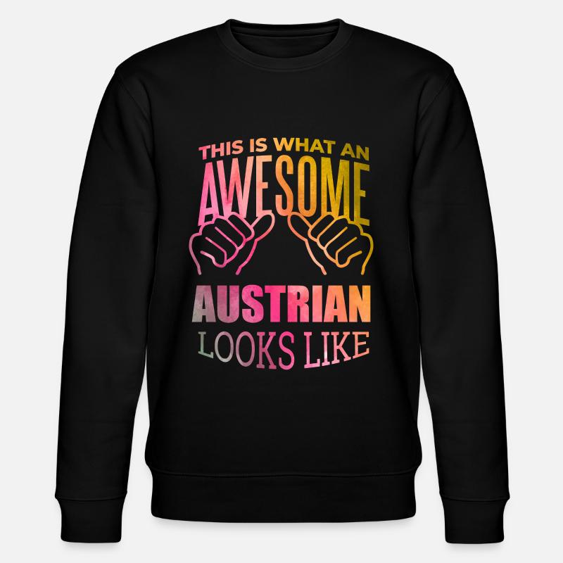 Österreich - Stanley/Stella Unisex Bio-Sweatshirt CHANGER  - Schwarz